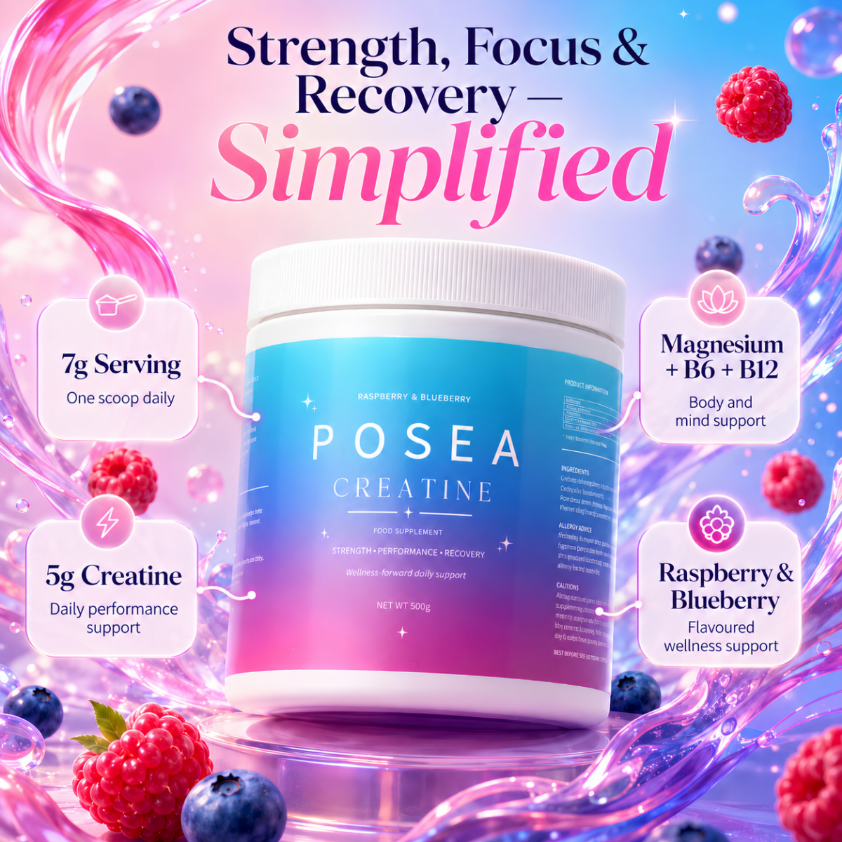 POSEA Creatine Energy & Focus Complex